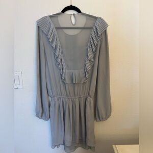 BCBG long sleeved powder blue mini dress sz small